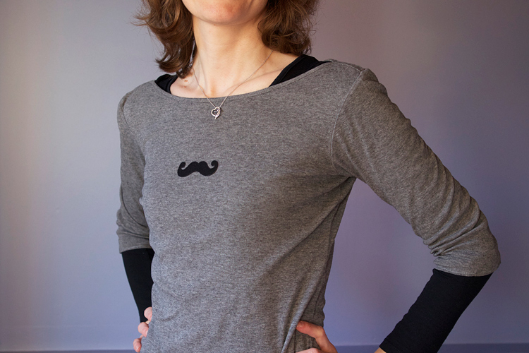 Couture facile : le tee-shirt moustache