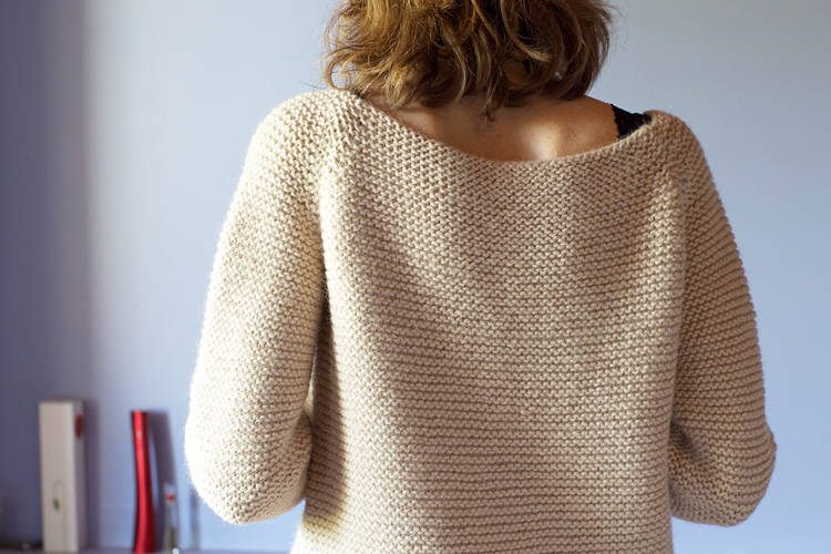 Tricot : Pull ample au point mousse - Apodioxe.fr